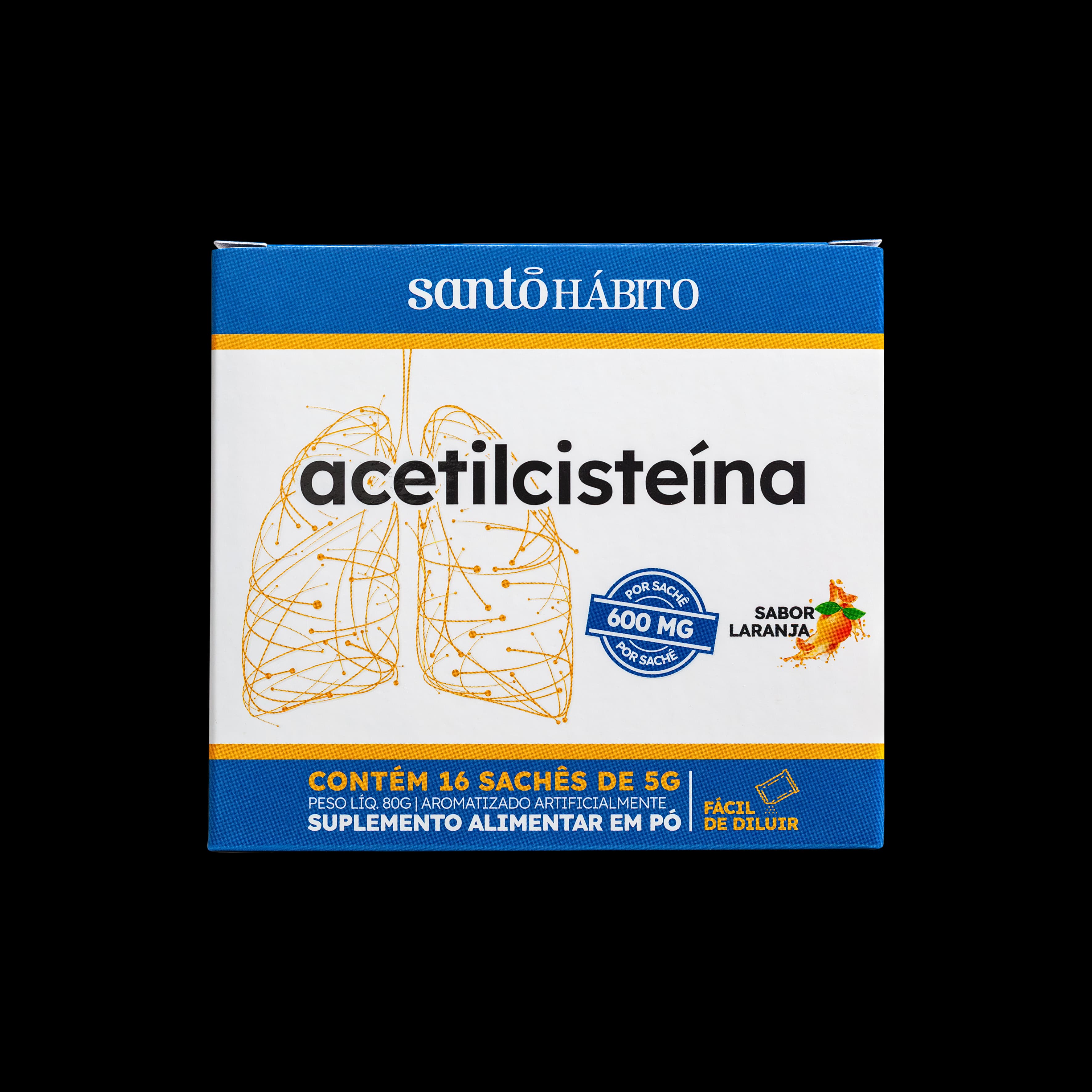 Suplemento Alimentar em Pó Acetilcisteina Santo Hábito - 16 Sachês