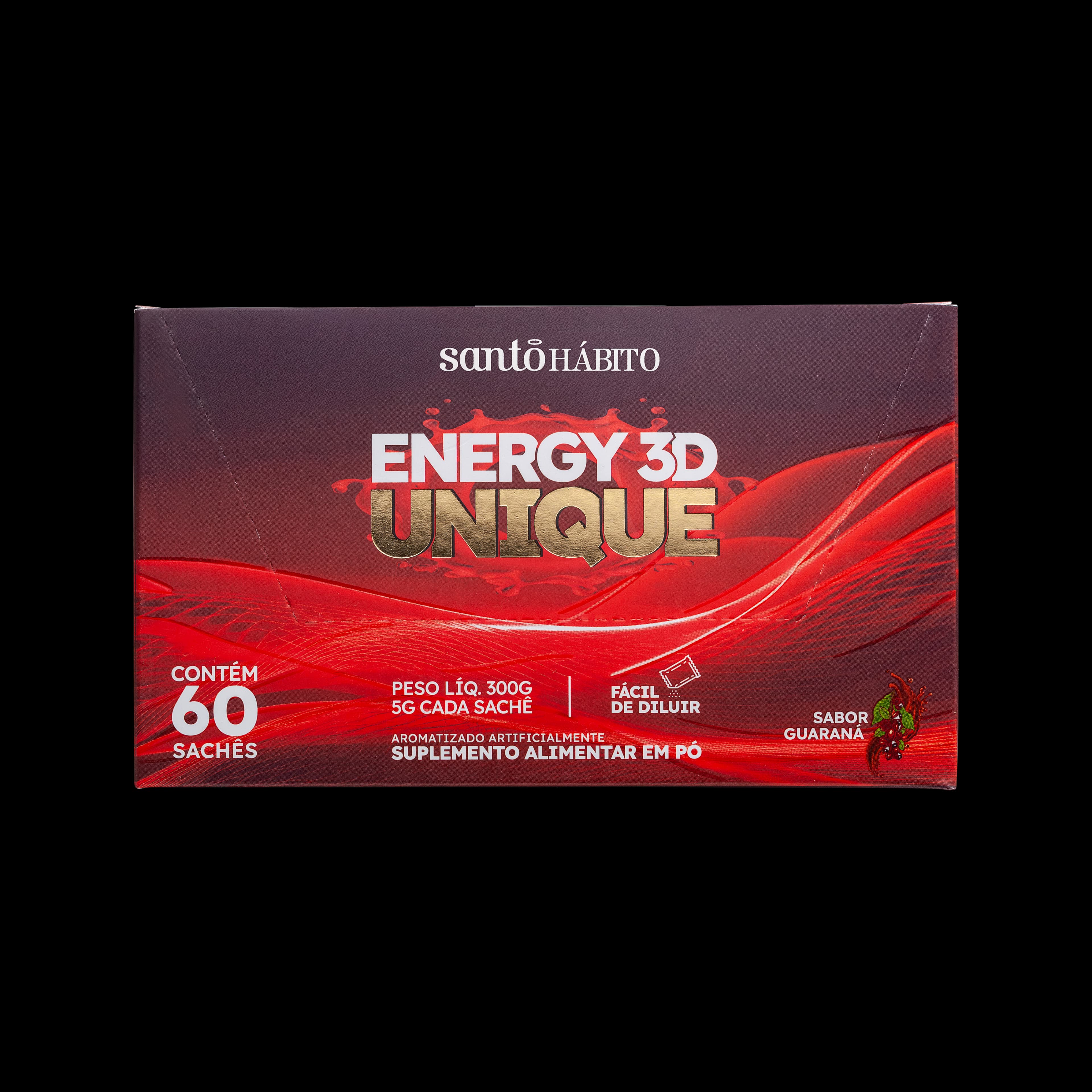 Suplemento Alimentar em Pó Energy 3D Unique Santo Hábito - 60 Sachês