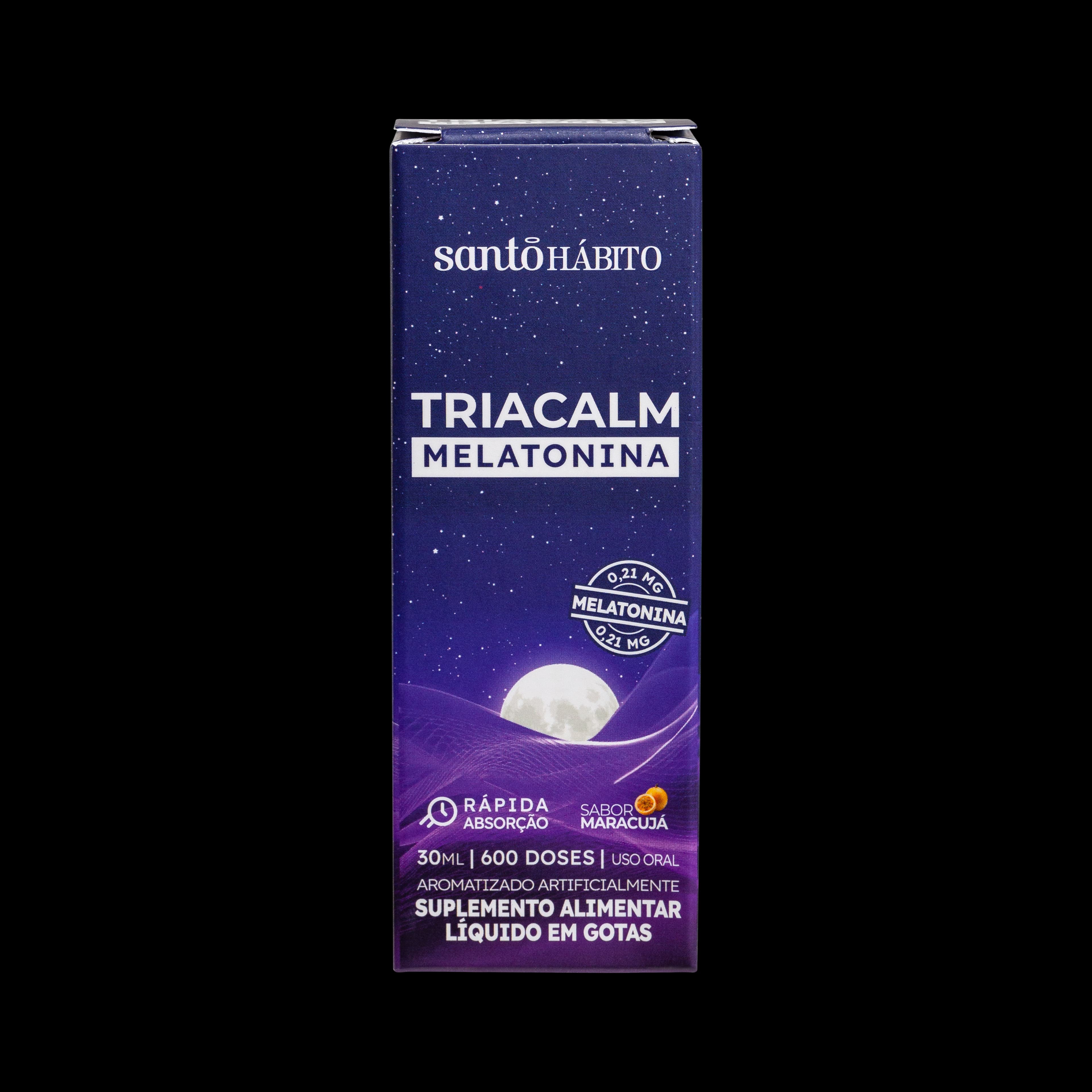 Suplemento Alimentar Triacalm Melatonina Santo Hábito - 30ml