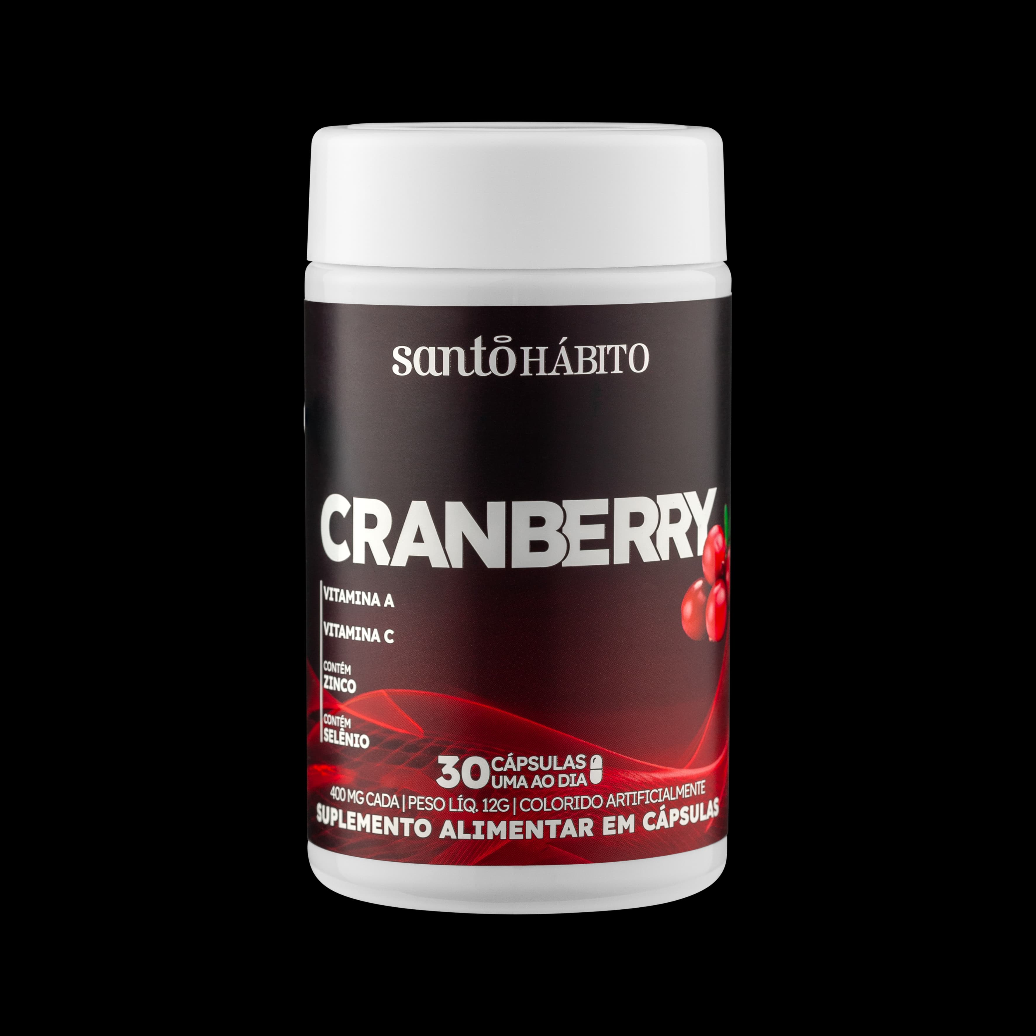 Suplemento Alimentar Cranberry Santo Hábito - 30 Cápsulas