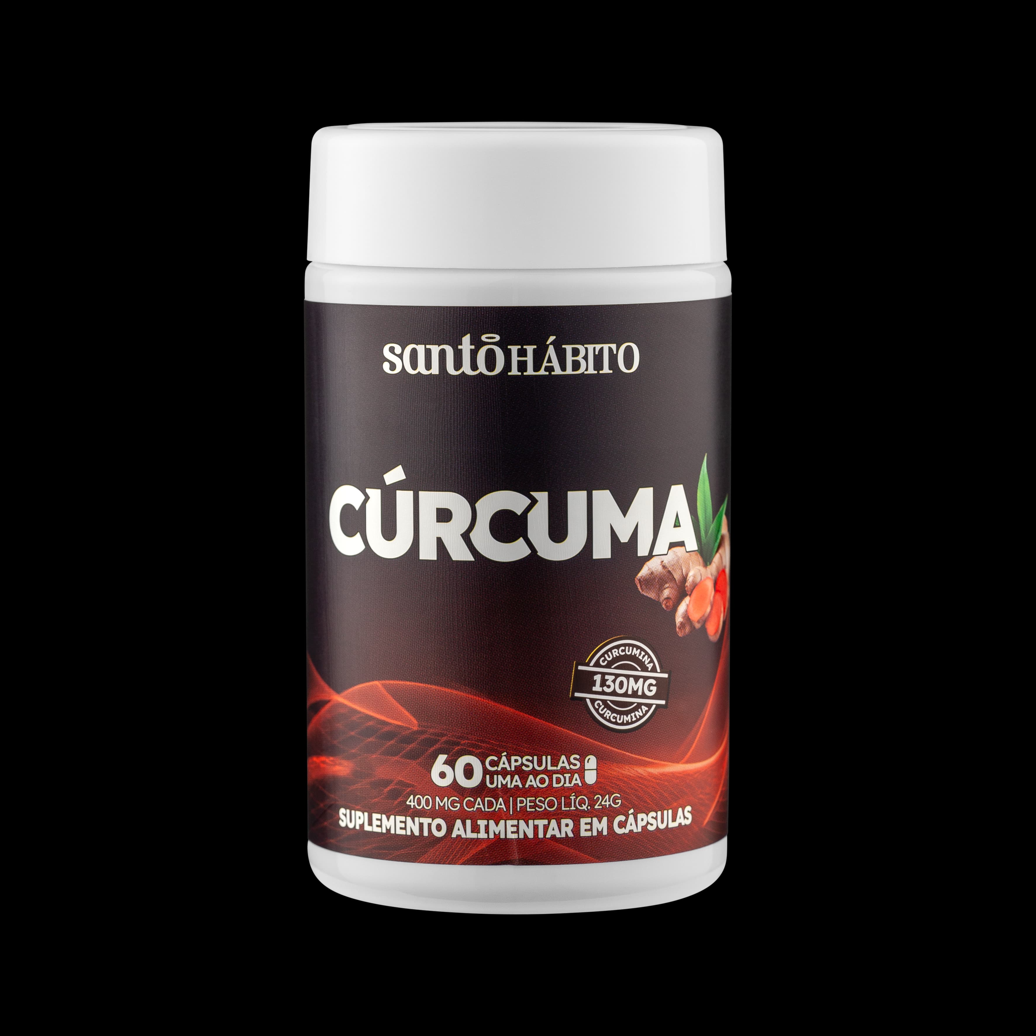 Suplemento Alimentar Cúrcuma Santo Hábito - 60 Cápsulas