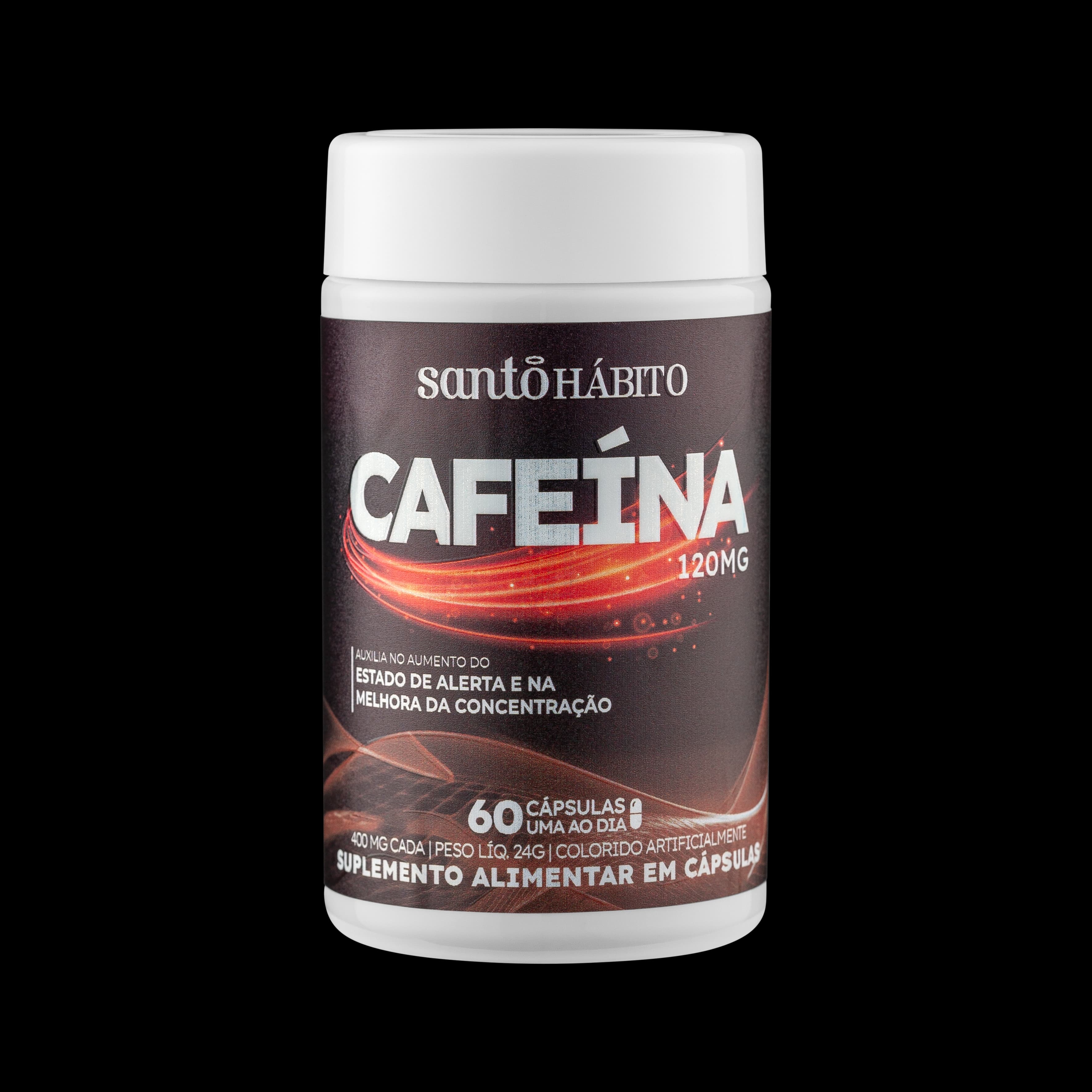 Suplemento Alimentar Cafeina Santo Hábito - 60 Cápsulas
