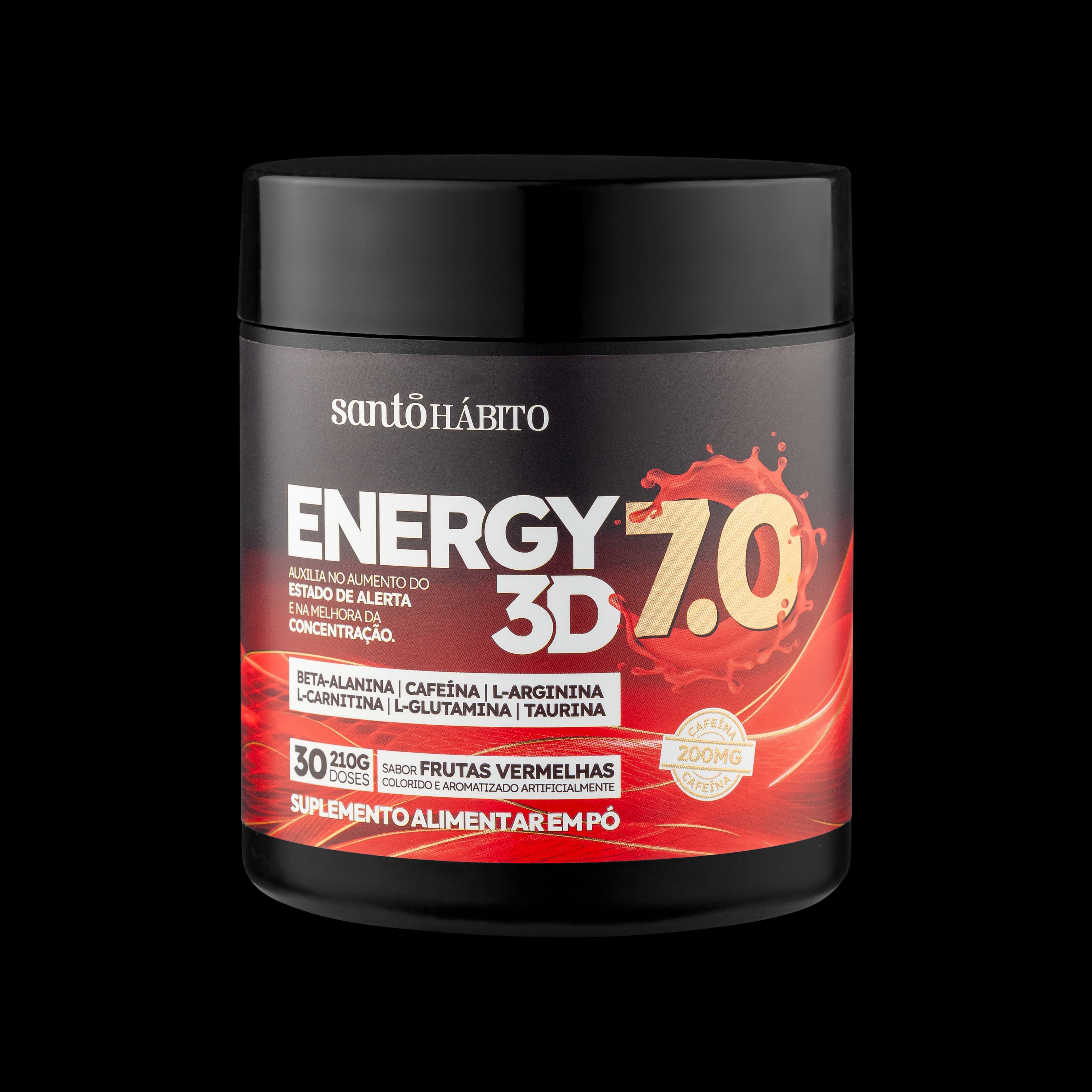 Suplemento Alimentar Energy 3D 7.0 Santo Hábito - 210G