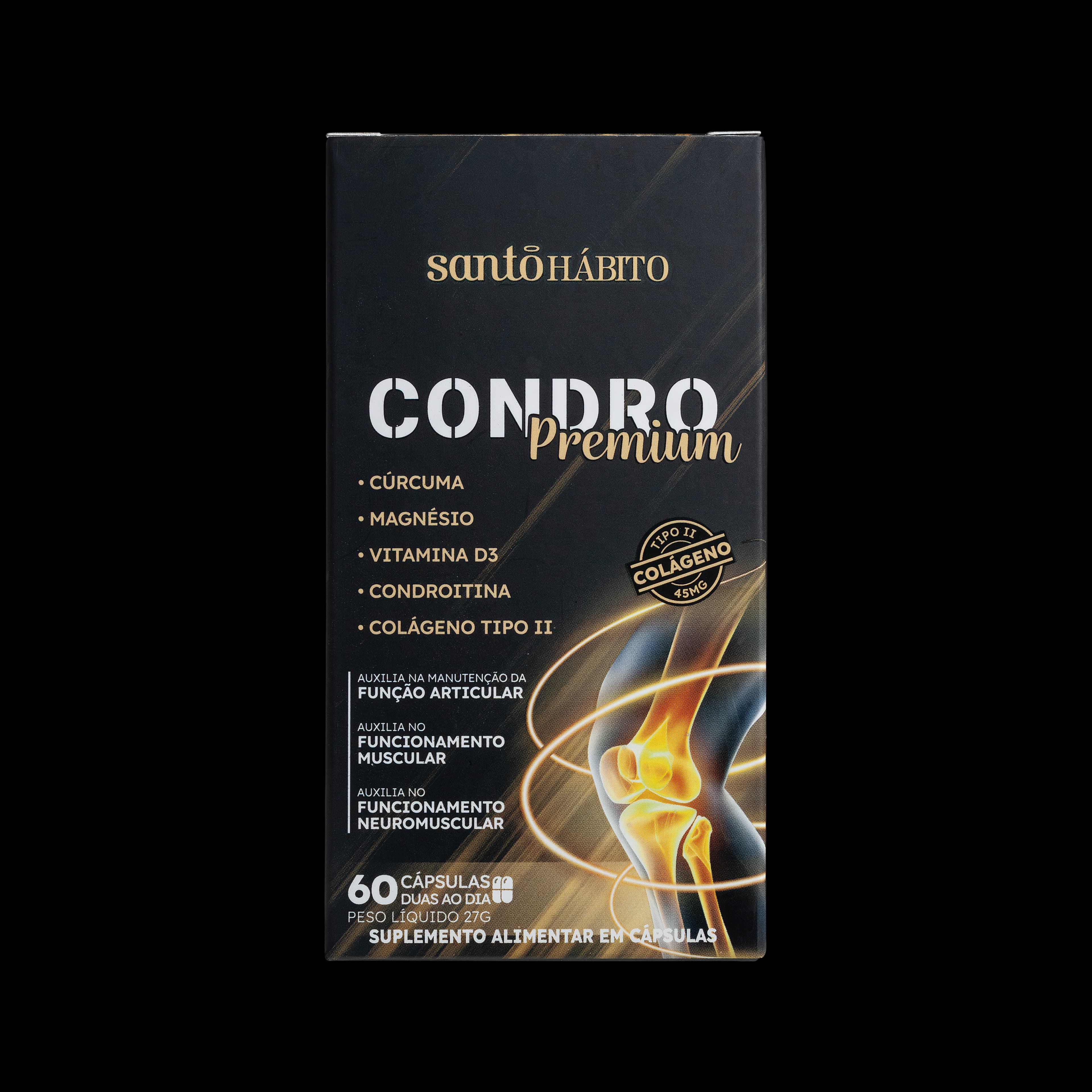 Suplemento Alimentar Condro Premium Santo Hábito - 60 Cápsulas