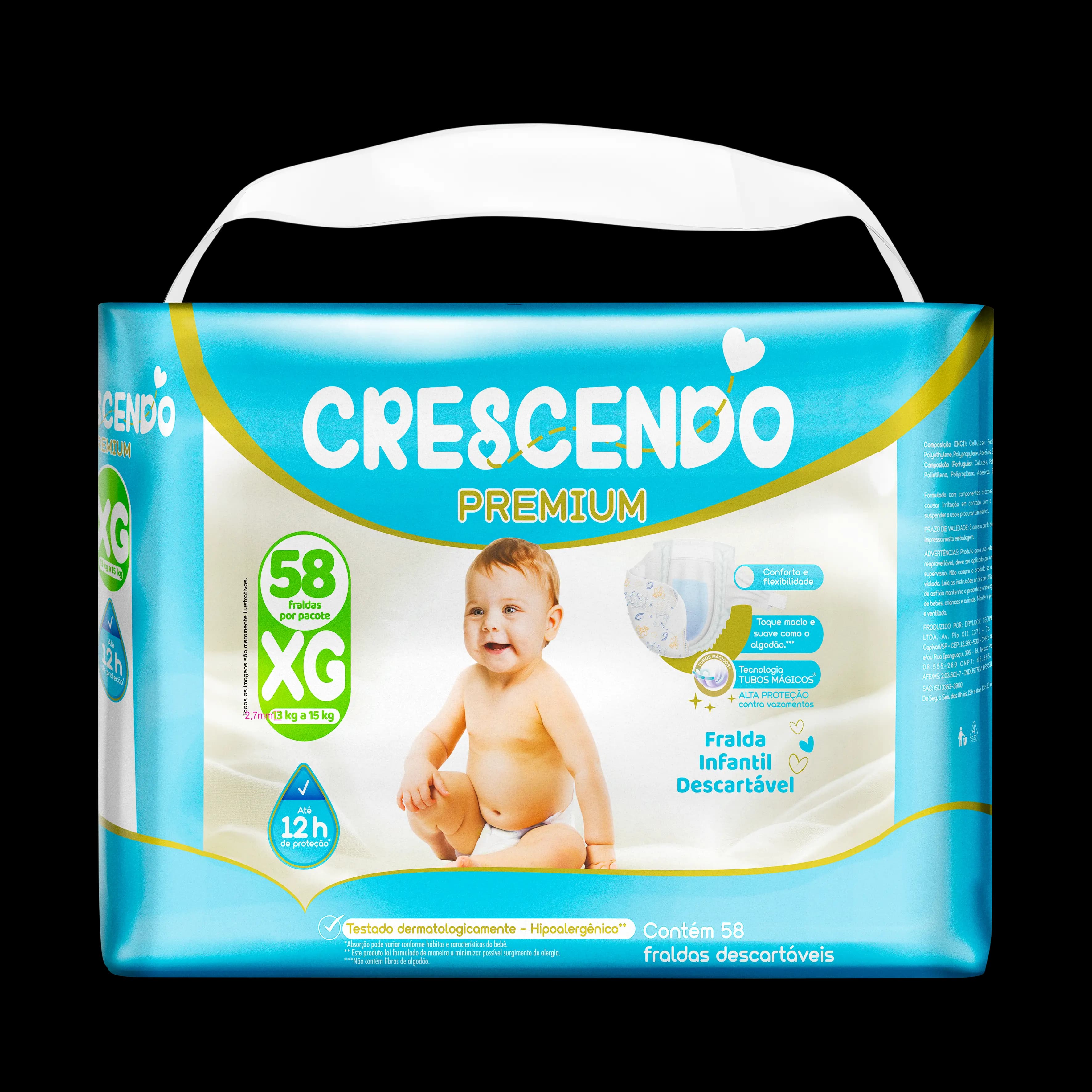 Fralda XG Crescendo Premium - 58 Unidades